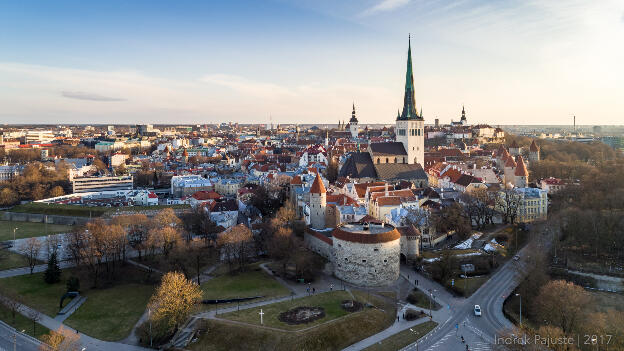 Tallinna vanalinn päikeseloojangul